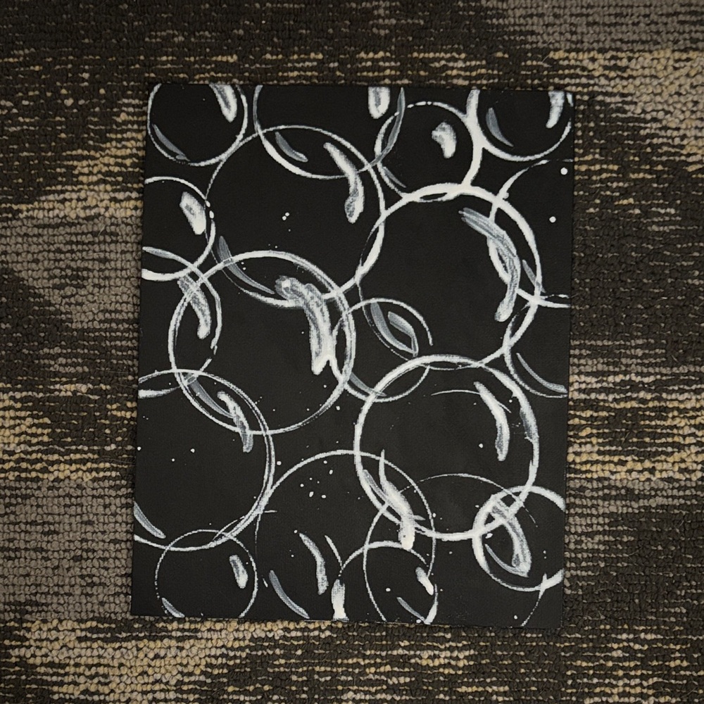 Black and White Bubble Art